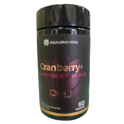 Cranberry Vitaminas e Minerais 60 cápsulas Equilíbrio - Fortaleça Sua Saúde
