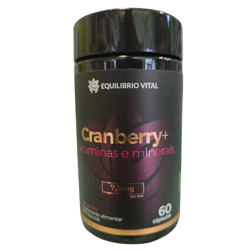 Cranberry Vitaminas e Minerais 60 cápsulas Equilíbrio - Fortaleça Sua Saúde